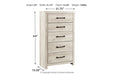 [SPECIAL] Cambeck Whitewash Chest of Drawers - B192-46 - Gate Furniture