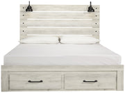 [SPECIAL] Cambeck Whitewash King Footboard Storage Bed - Gate Furniture