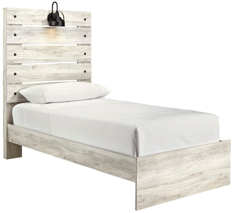 [SPECIAL] Cambeck Whitewash Twin Panel Bed - Gate Furniture