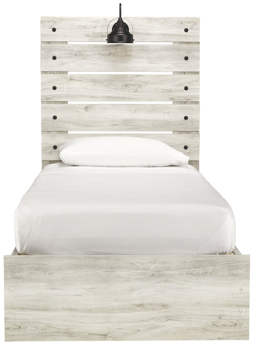 [SPECIAL] Cambeck Whitewash Twin Side Storage Platform Bed - Gate Furniture