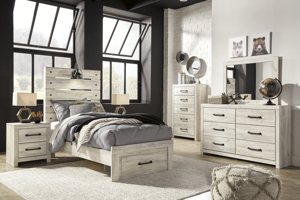 [SPECIAL] Cambeck Whitewash Youth Footboard Storage Bedroom Set - Gate Furniture