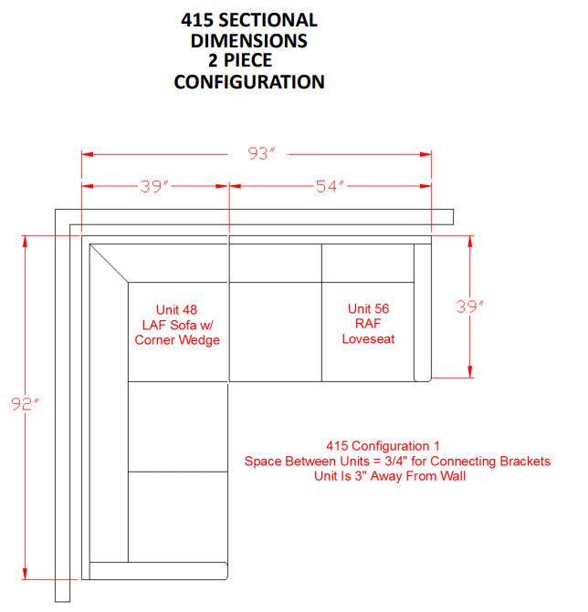 [SPECIAL] Hallenberg Fog LAF Sectional - Gate Furniture