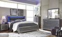 [SPECIAL] Lodanna Gray LED Panel Bedroom Set - Gate Furniture
