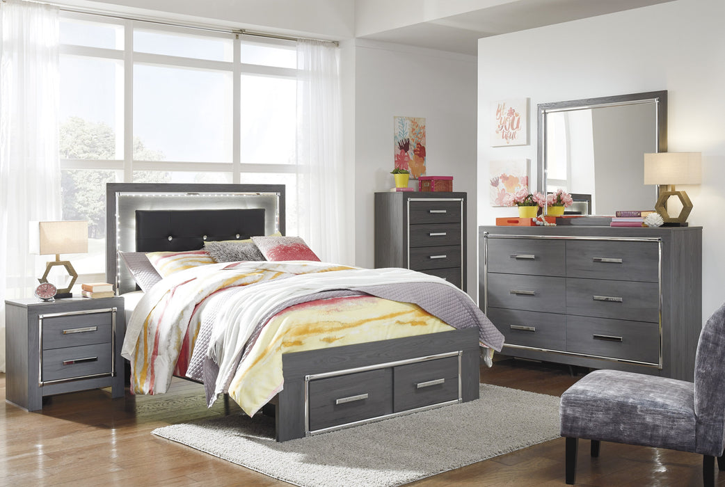 [SPECIAL] Lodanna Gray Youth LED Storage Bedroom Set - Gate Furniture