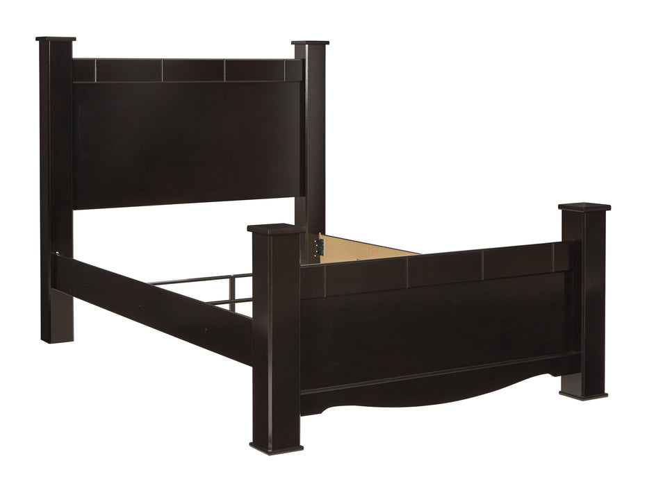 [SPECIAL] Mirlotown Black King Poster Bed - Gate Furniture
