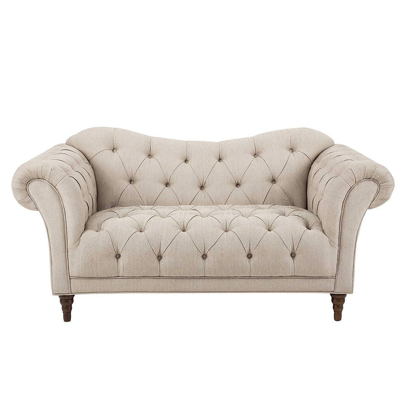 St. Claire Beige Loveseat - Gate FurnitureLoveseat