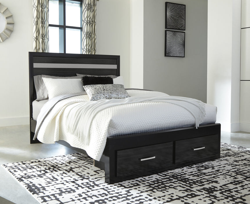 Starberry Black Queen Footboard Storage Platform Bed - Gate Furniture