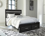 Starberry Black Queen Footboard Storage Platform Bed - Gate Furniture