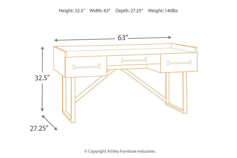 Starmore Brown 63" Home Office Desk - Gate FurnitureOffice Desks