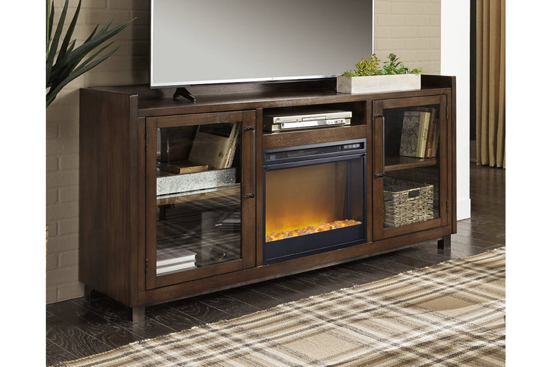 Starmore Brown 70" TV Stand with Electric Fireplace - Gate FurnitureTV Stand