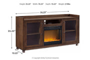 Starmore Brown 70" TV Stand with Electric Fireplace - Gate FurnitureTV Stand