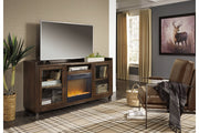 Starmore Brown 70" TV Stand with Electric Fireplace - Gate FurnitureTV Stand