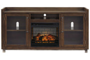 Starmore Brown 70" TV Stand with Electric Fireplace - Gate FurnitureTV Stand