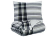 Stayner Black/Gray 3-Piece King Comforter Set - Q344003K - Gate Furniture