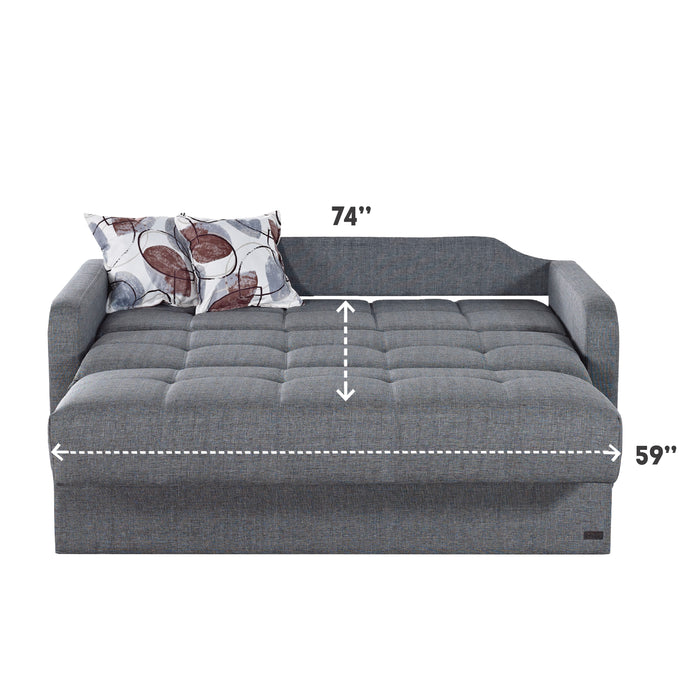 Stella 69 in. Pull Out Sleeper Sofa in Gray - SB-STELLA - Gate Furniture