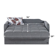 Stella 69 in. Pull Out Sleeper Sofa in Gray - Gate FurnitureSleeper Sofa