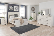 Stelsie White Full Panel Bed - Gate FurnitureFull Bed