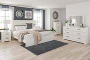 Stelsie White King Panel Bed - Gate FurnitureKing Bed