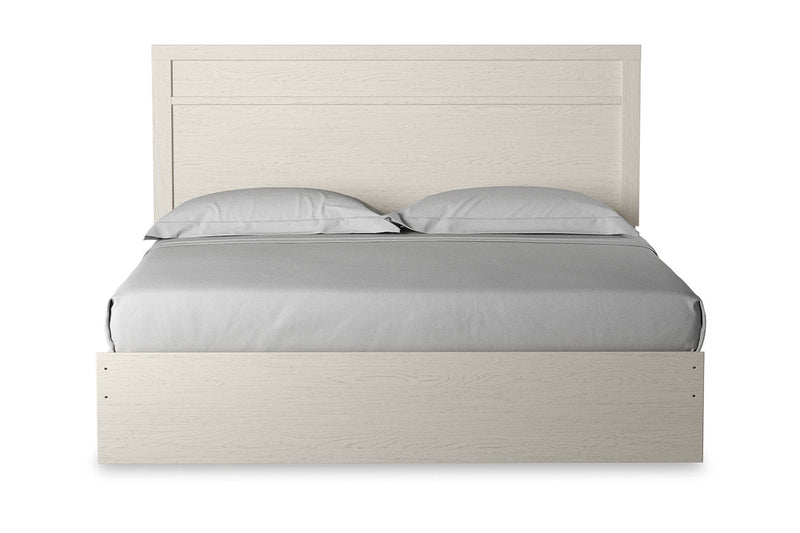 Stelsie White King Panel Bed - Gate FurnitureKing Bed