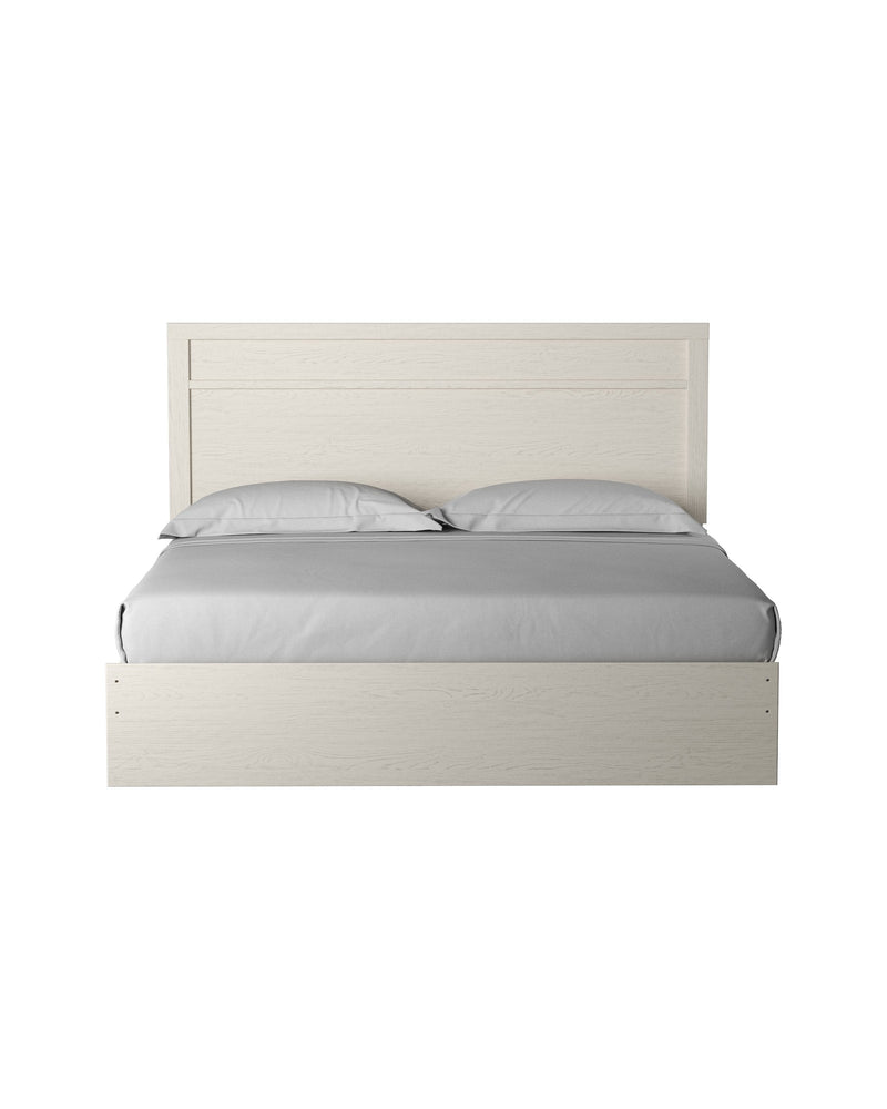 Stelsie White King Panel Bed - Gate FurnitureKing Bed