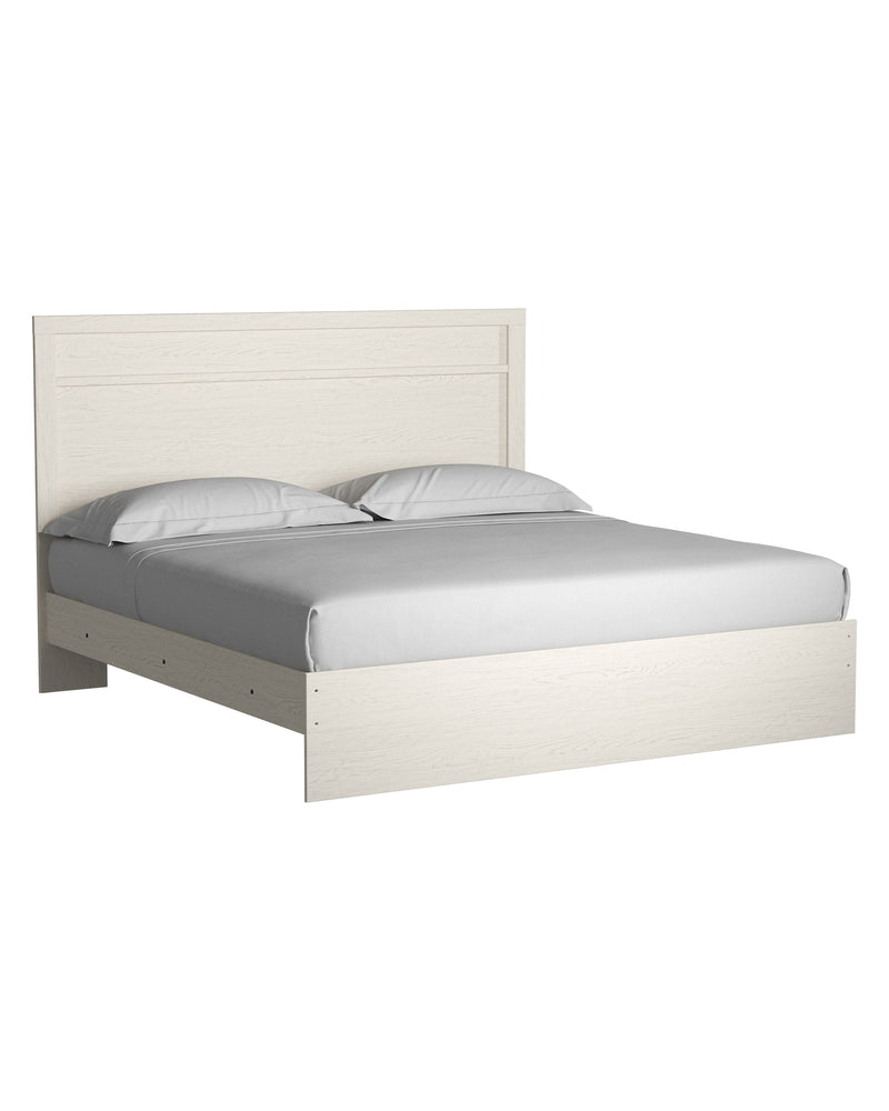Stelsie White King Panel Bed - Gate FurnitureKing Bed