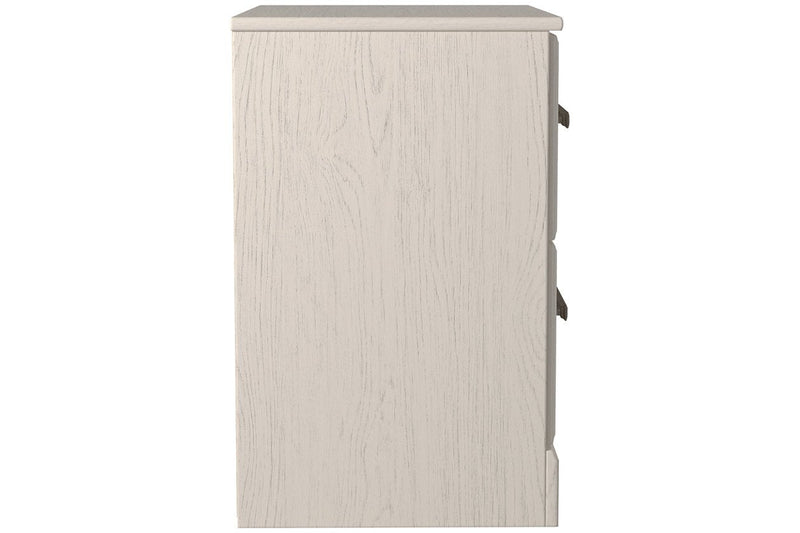 Stelsie White Nightstand - Gate FurnitureNightstand