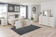 Stelsie White Queen Panel Bed - Gate FurnitureQueen Bed