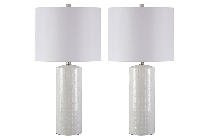 Steuben White Table Lamp (Set of 2) - Gate FurnitureTable Lamp Pair