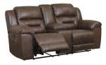Stoneland Chocolate Power Reclining Loveseat with Console - Gate FurniturePower Reclining Loveseat