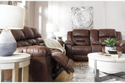 Stoneland Chocolate Reclining Sofa - Gate FurnitureReclining Sofa