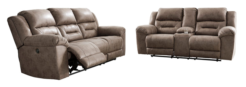 Stoneland Fossil Power Reclining Living Room Set - Gate FurniturePower Reclining Living Room Set