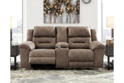 Stoneland Fossil Power Reclining Loveseat with Console - Gate FurniturePower Reclining Loveseat