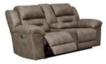 Stoneland Fossil Power Reclining Loveseat with Console - Gate FurniturePower Reclining Loveseat