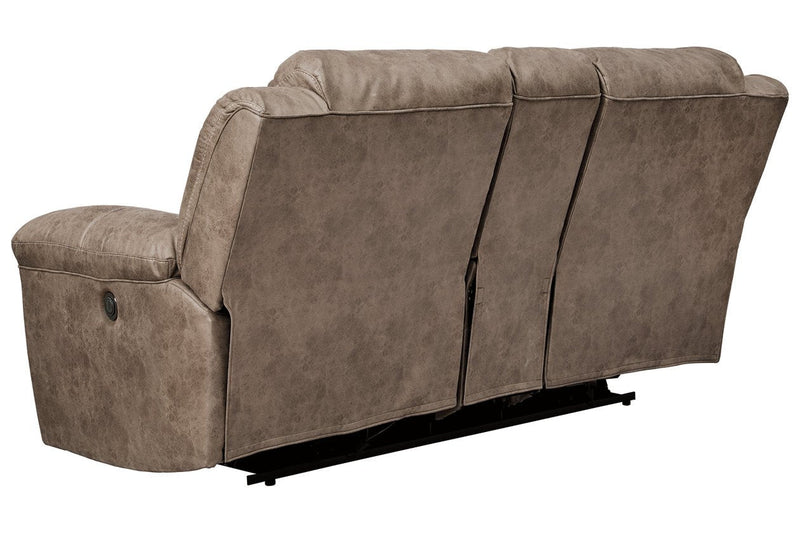 Stoneland Fossil Power Reclining Loveseat with Console - Gate FurniturePower Reclining Loveseat