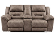 Stoneland Fossil Reclining Loveseat with Console - Gate FurnitureLoveseat