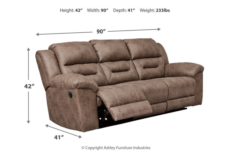 Stoneland Fossil Reclining Sofa - Gate FurnitureReclining Sofa