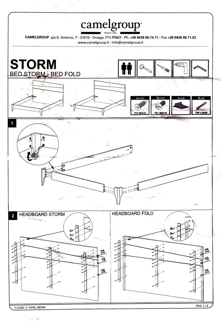Storm Bedroom, Camelgroup Italy Set - Gate FurnitureBedroom Set