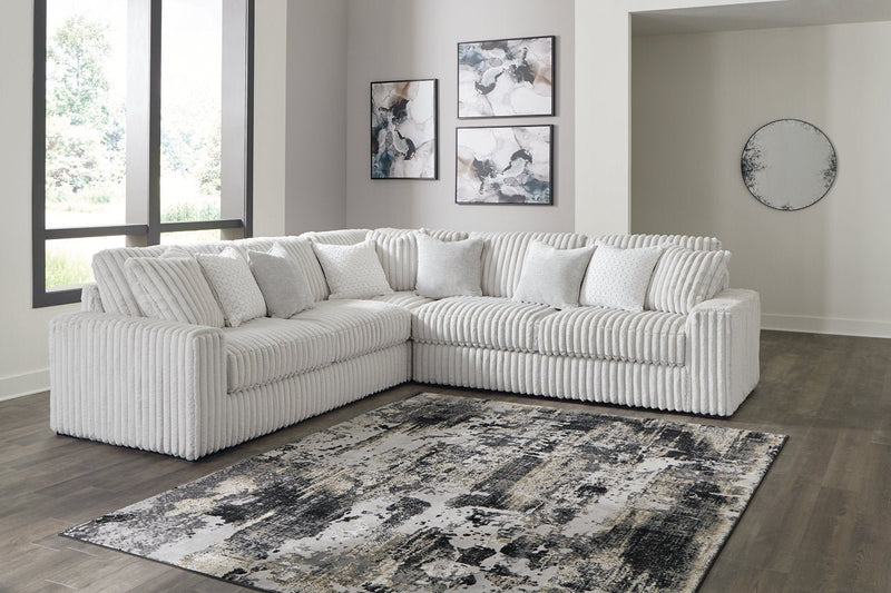 Stupendous Alloy 3 Piece Sectional - Gate FurnitureSectional