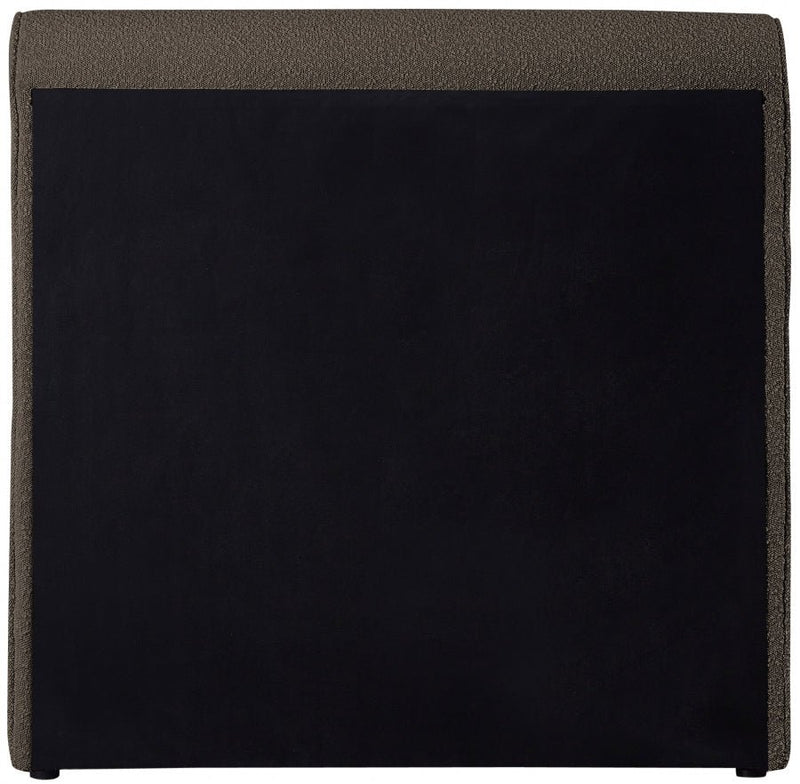 Stylus Boucle Fabric Twin Bed (3 Boxes) Brown - Gate FurnitureTwin Bed