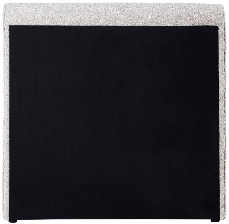 Stylus Boucle Fabric Twin Bed (3 Boxes) Cream - Gate FurnitureTwin Bed