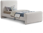 Stylus Boucle Fabric Twin Bed (3 Boxes) Cream - Gate FurnitureTwin Bed