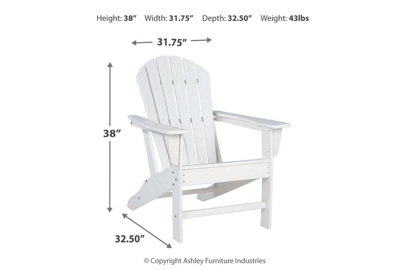 Sundown Treasure White Adirondack Chair - Gate FurnitureLounge Chair