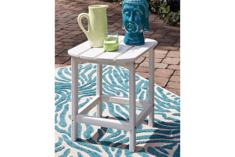 Sundown Treasure White End Table - Gate FurnitureTable