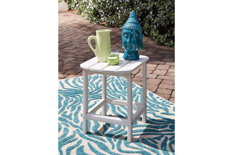 Sundown Treasure White End Table - Gate FurnitureTable