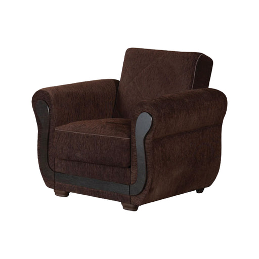 Sunrise 41 in. Convertible Sleeper Chair in Brown with Storage - CH-SUNRISE - Gate Furniture