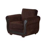 Sunrise 41 in. Convertible Sleeper Chair in Brown with Storage - Gate FurnitureLiving Room Chair