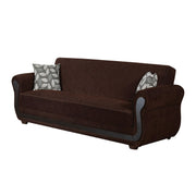 Sunrise 91 in. Convertible Sleeper Sofa in Brown with Storage - Gate FurnitureSleeper Sofa