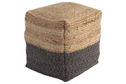Sweed Valley Natural/Black Pouf - Gate FurniturePouf