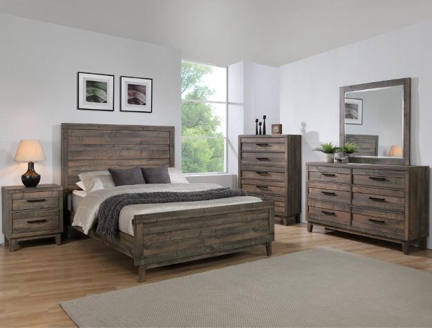 Tacoma Rustic Brown Full Panel Bed - Gate Furniture
