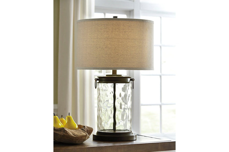Tailynn Clear/Bronze Finish Table Lamp - Gate FurnitureTable Lamp